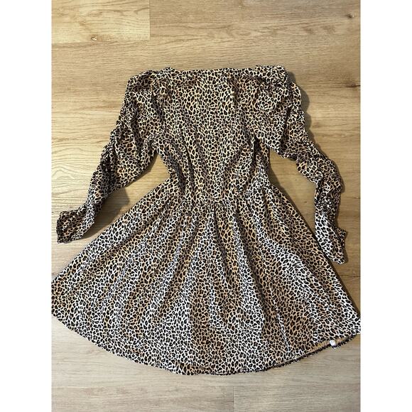 Topshop stretch long sleeve leopard print dress size small - Picture 7 of 7